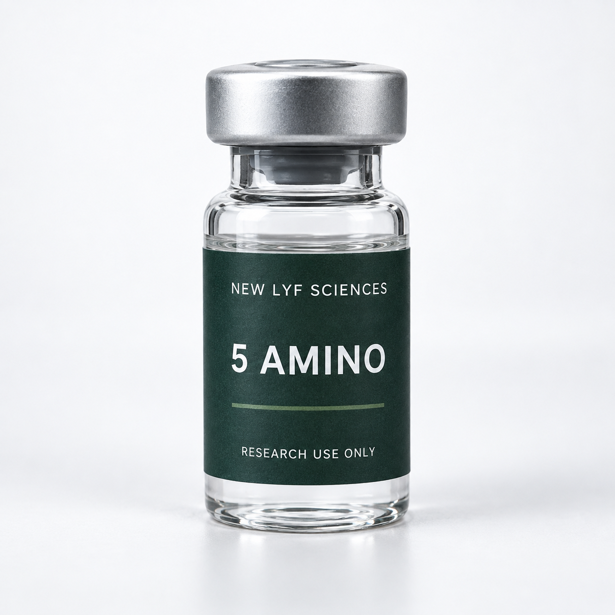 5 AMINO labelled vial — illustrative packaging render