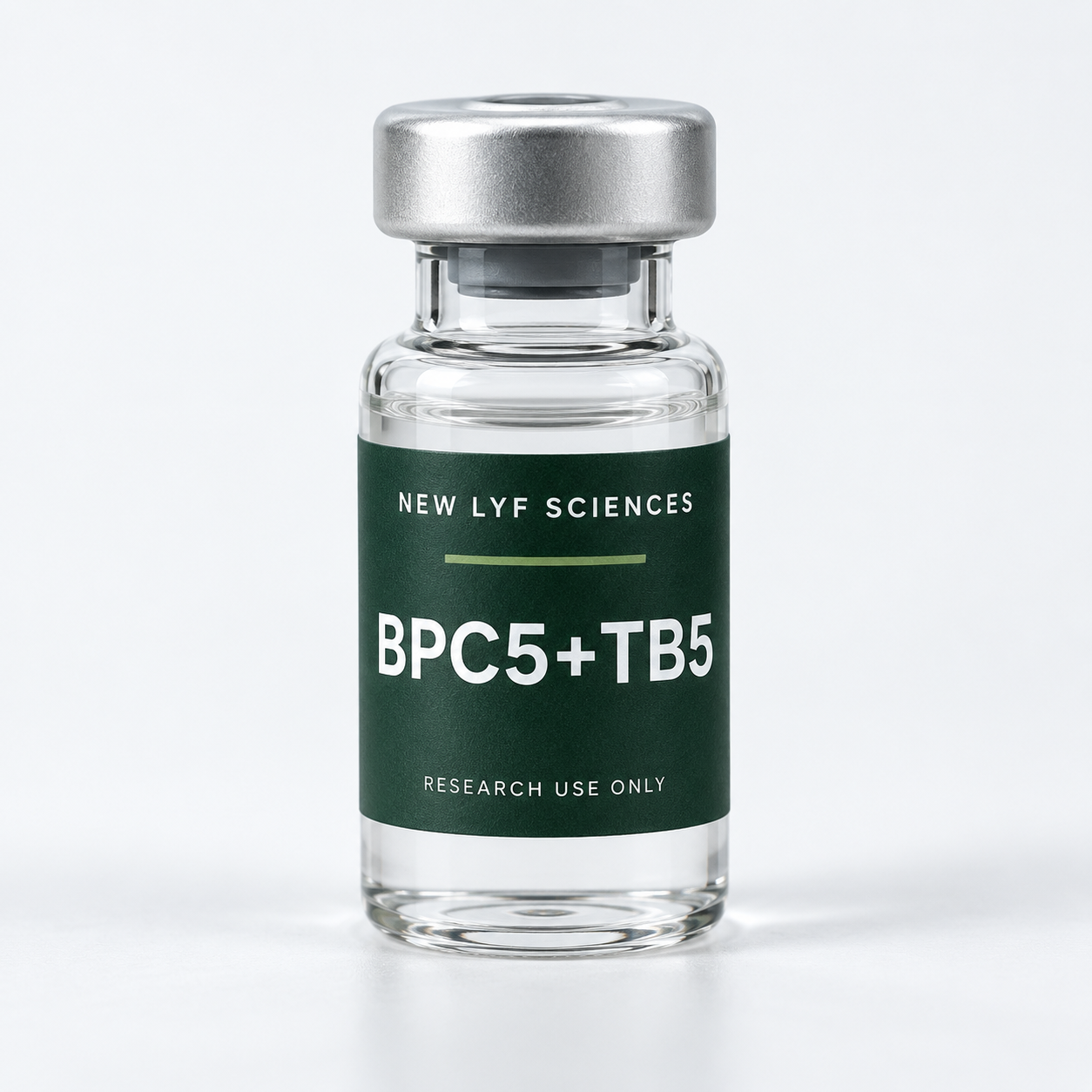 BPC5+TB5 labelled vial — illustrative packaging render