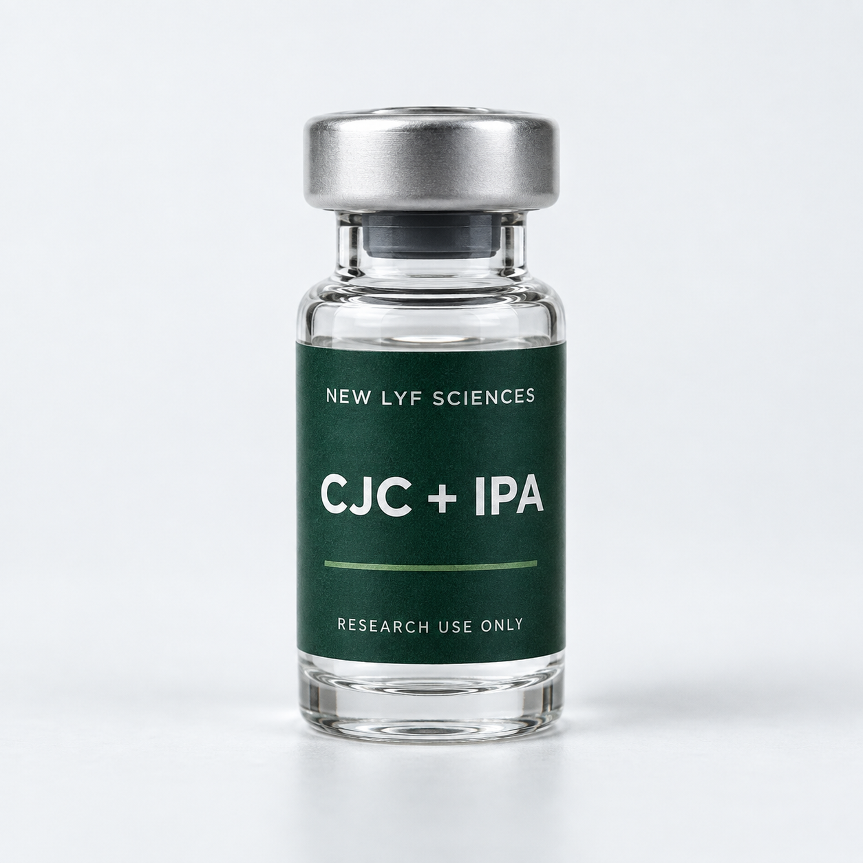 CJC + IPA labelled vial — illustrative packaging render